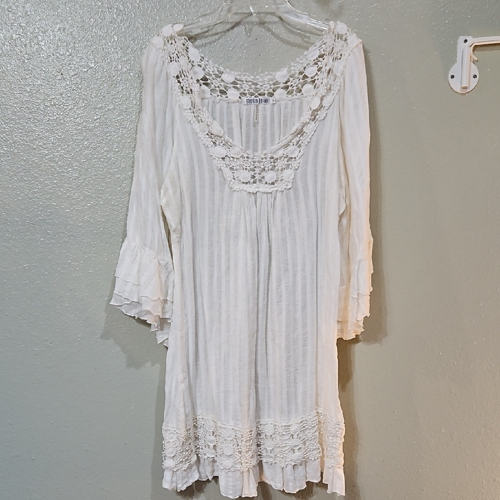 White Lace Detail Dress